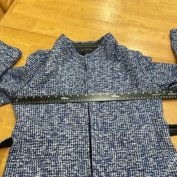 Banana Republic Blue and White Tweed Jacket Size 10 - Picture 12 of 16
